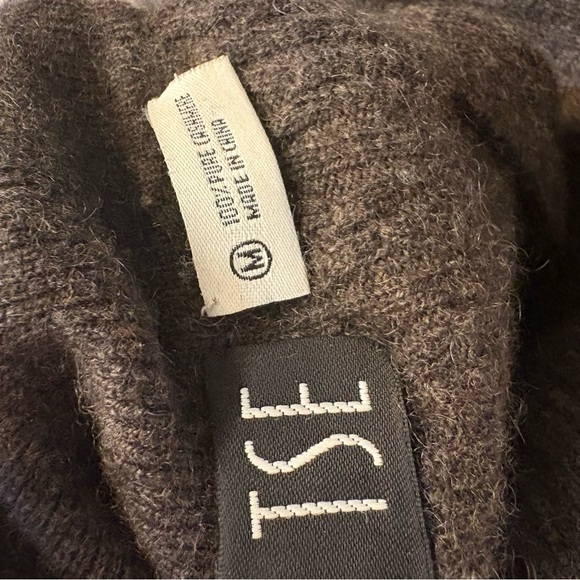 TSE brown gray cashmere sweater Medium - Picture 2 of 3